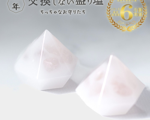 送料無料！白☆1年間交換不要が嬉しい！ 盛り塩 瀬戸内の塩 2個
