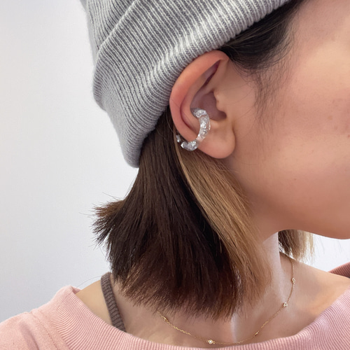レジンイヤーカフ：#65 イヤーカフ ニュアンス レジンイヤーカフ イヤリング ピアス