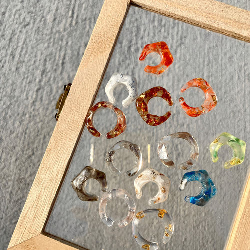イヤーカフ ニュアンス レジンイヤーカフ イヤリング ピアス
