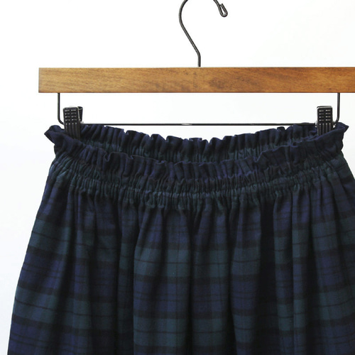 即納】タータンチェック ロングスカート（ブラックウォッチ）起毛