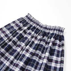 【即納】タータンチェック ロングスカート（ドレスタータン）ネイビー 紺 チェック 起毛 8枚目の画像