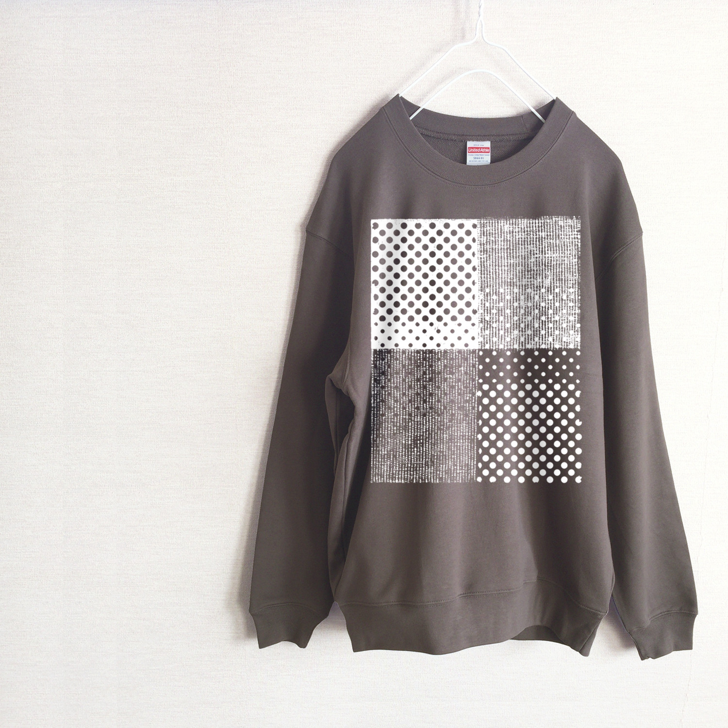 ★Creema限定★『ドットでチェック』スウェット（チャコール）