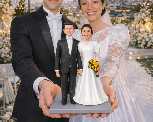 結婚式のプレゼント！オーダーメイドウエディング人形！ 写真から作るオーダーメイド夫婦フィギュア｜結婚祝いにそっくり似顔
