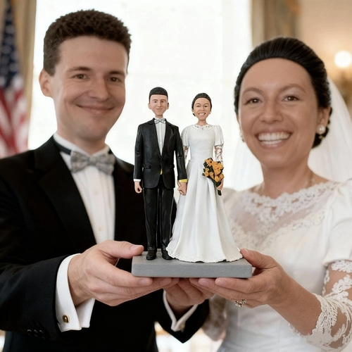 結婚祝い 結婚記念日 結婚式 新郎新婦 オーダーメイド 似顔絵 人形