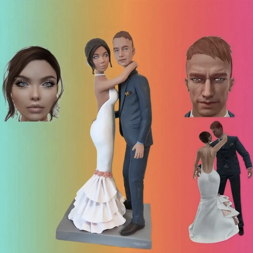 結婚祝い 結婚記念日 結婚式 新郎新婦 オーダーメイド 似顔絵 人形