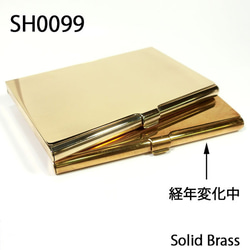真鍮マニア専用！真鍮無垢 名刺入れカードケース　【名入れ刻印可】SH0099 2枚目の画像