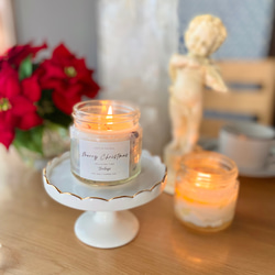 期間限定クリスマスギフト♪聖なるアロマリラックスcandleローズハーブ&soy wax 天然素材　 3枚目の画像