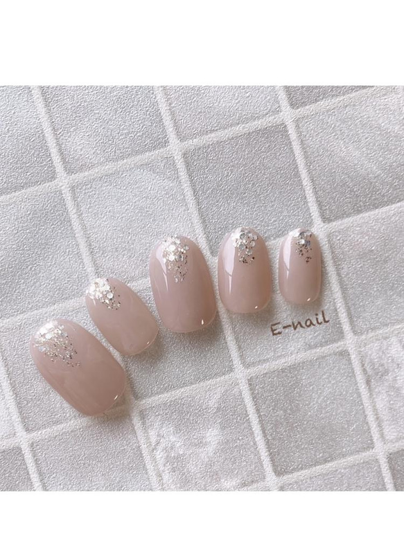 00))フルオーダー ネイルチップ 付け爪 ワンカラーネイル シンプル 上品 オーダーネイルチップ ガラスフレンチシンプルホワイト