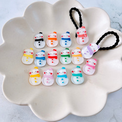 雪こんこん♡2.7センチくるみボタン♡ヘアゴム2点セット 雪こんこん♡2.7センチくるみボタンヘアゴム2点セット