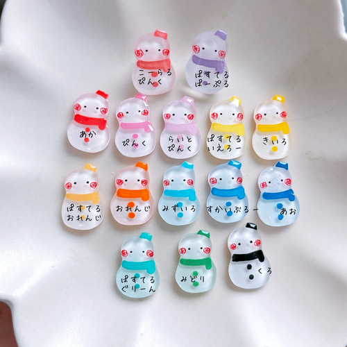 ゆきだるま ミニヘアゴム【2個セット】ヘアアクセサリー【冬