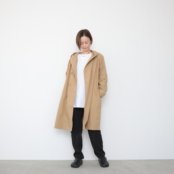 Hoodie coat  / camel 5枚目の画像