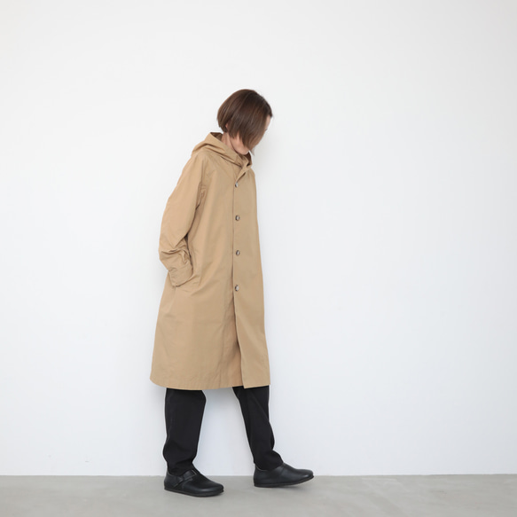 Hoodie coat  / camel 4枚目の画像