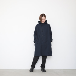 Hoodie coat  / navy 6枚目の画像