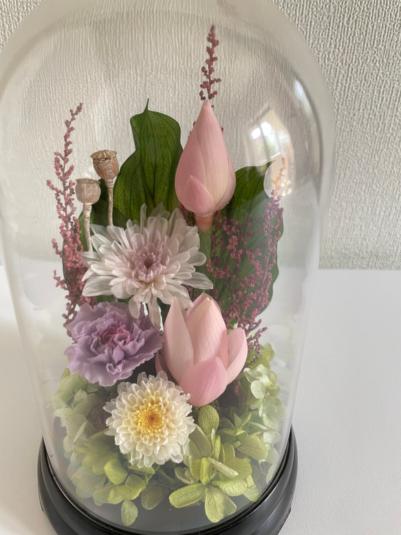 プリザーブドフラワー仏花✨セロンドーム✨ 3枚目の画像