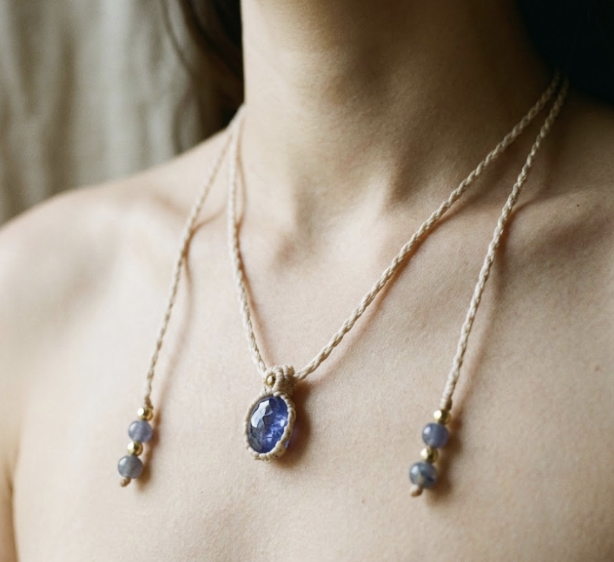 タンザナイト マクラメネックレス ソウルフレンズ SF06