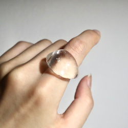 ぽってり clear glass ring 5枚目の画像