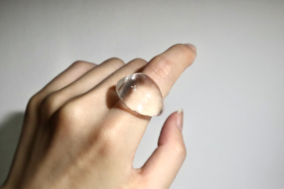 ぽってり clear glass ring 5枚目の画像