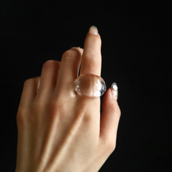 ぽってり clear glass ring 2枚目の画像