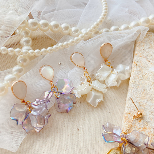 4pcs】しずく型シェルチャーム【大】約23×14mm 雫 ゴールド