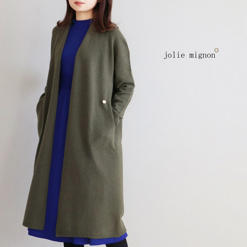 devoa リネンロングコート　オリーブ　サイズ2 devoa リネンロングコート オリーブ サイズ2