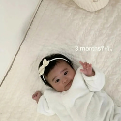 baby headband　✴︎レース刺繍（ホワイト）　ヘアバンド　新生児・ベビー・キッズ用 6枚目の画像