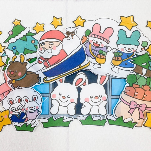 うさぎのはらのクリスマス パネルシアター 歌 楽譜付き クリスマス