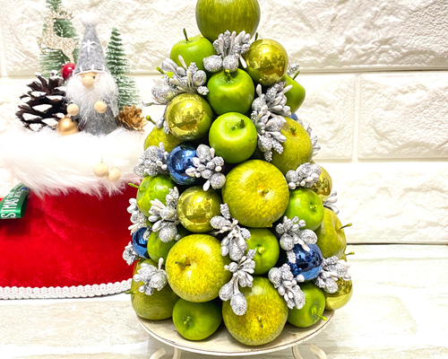 とふ様ご注文分】たっぷりりんごのクリスマスツリー ミニ とふ様ご注文分】たっぷりりんごのクリスマスツリー ミニ