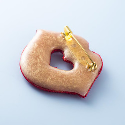 Heart Beam Lipブローチmini～メタリックレッド 5枚目の画像