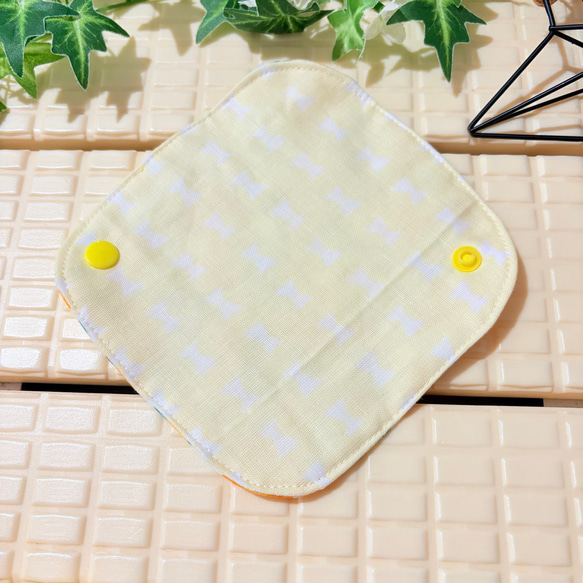 蒸れずに快適ガーゼライナー5枚セット☆おりものシート☆ダブルガーゼ布ナプキン☆ハンカチタイプ 16枚目の画像