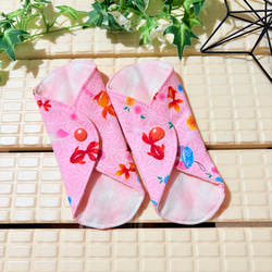 蒸れずに快適ガーゼライナー5枚セット☆おりものシート☆ダブルガーゼ布ナプキン☆ハンカチタイプ 2枚目の画像