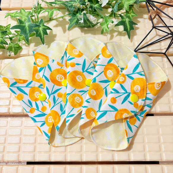 蒸れずに快適ガーゼライナー5枚セット☆おりものシート☆ダブルガーゼ布ナプキン☆ハンカチタイプ 14枚目の画像