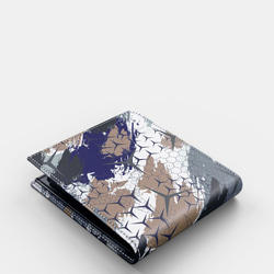 ゆめかわいいコーラルピンクでメルヘンチックな 二つ折り財布 本革 3枚目の画像