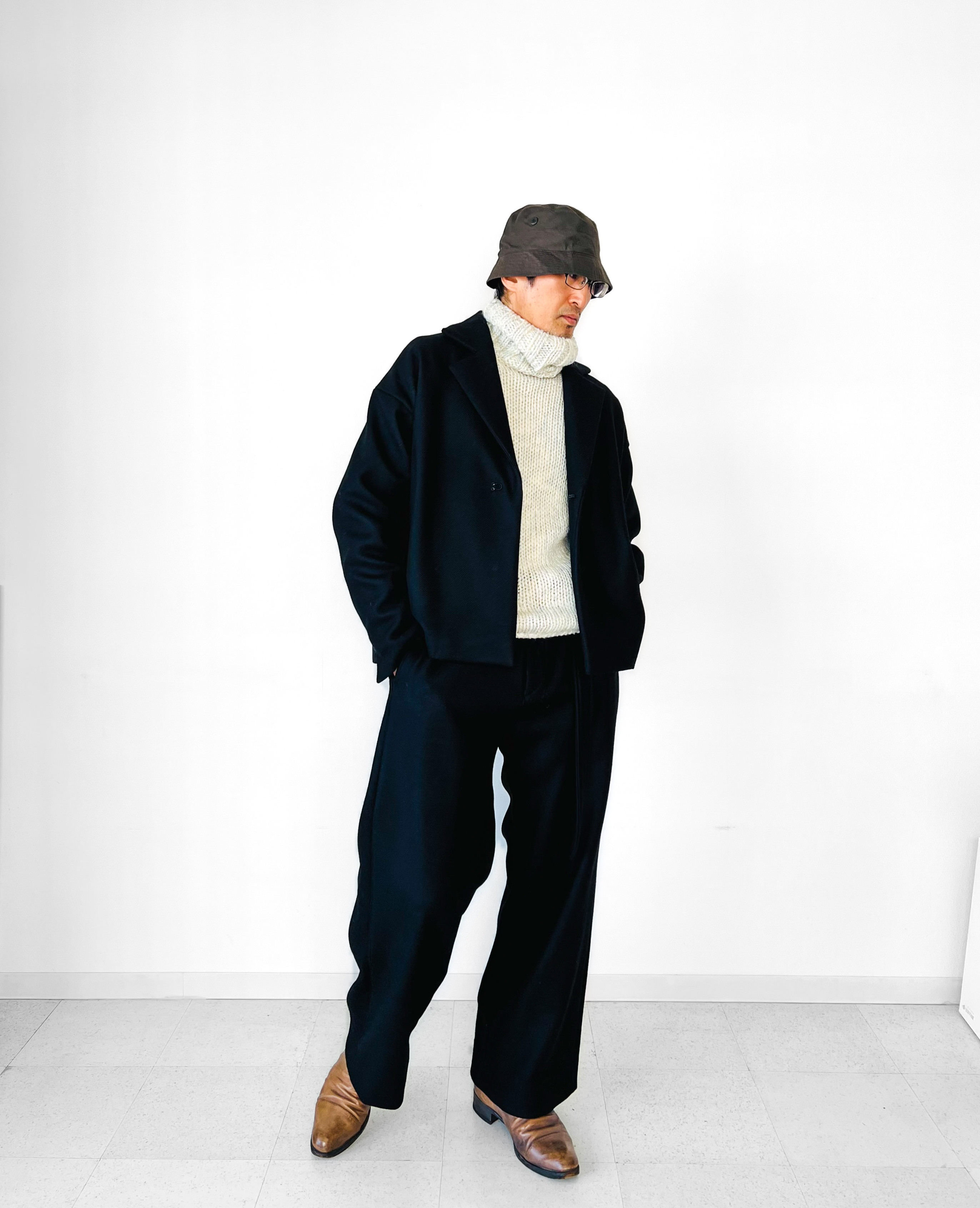 メンズ【men's】 Super130最上質カシミヤブレンドウール素材使用　セットアップ　ジャケット×スラックス