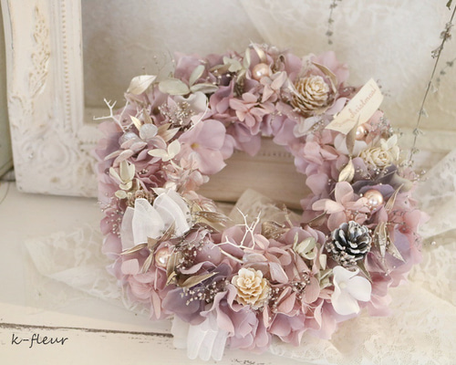 ピンクリース　透かしほおずき　オリジナル花材です♡ お色綺麗が長持ちするリース ピンクリース透かしほおずきオリジナル花材です♡ お色綺麗が