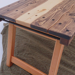 【受注生産】折りたたみローテーブル  （小太郎テーブル）  アイアンバー キャンプ 11枚目の画像