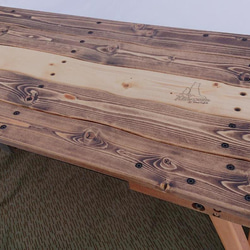 【受注生産】折りたたみローテーブル  （小太郎テーブル）  アイアンバー キャンプ 10枚目の画像