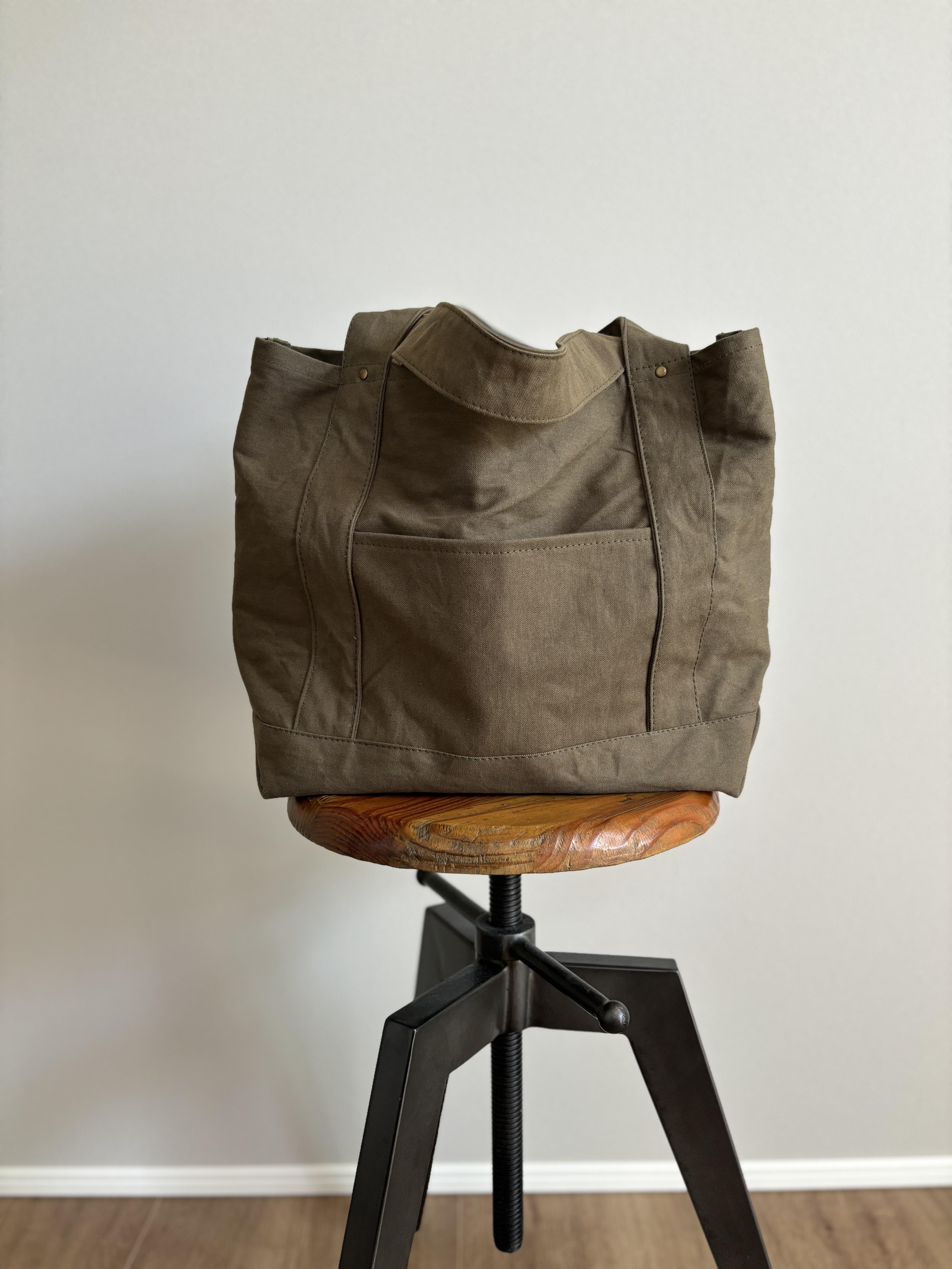 ヴィンテージ 帆布のトート khaki トートバッグ lapislazuli