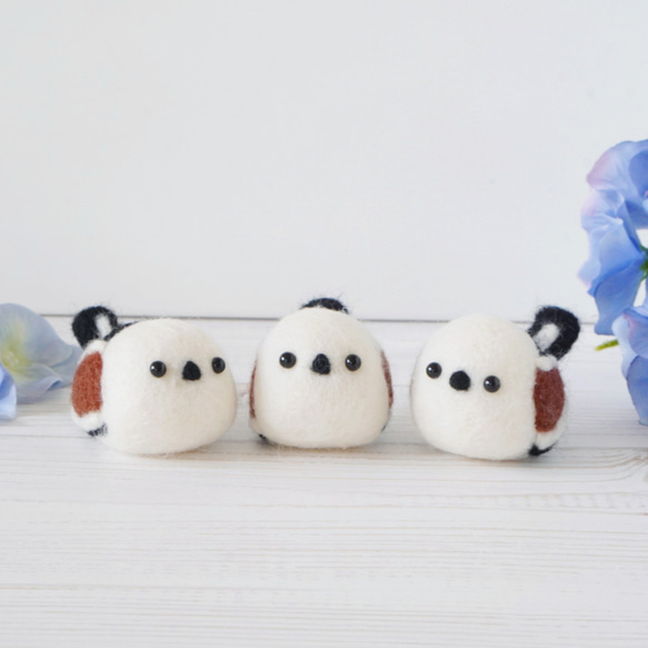 【30％OFF】 ちょこんとシマエナガさん✾羊毛フェルト その他置物 受注制作 フェルト