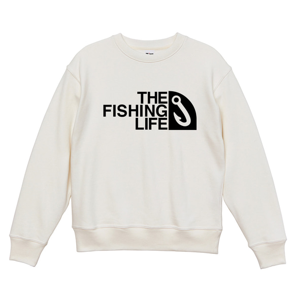 【THE FISHING LIFE】釣り フィッシング パロディ スウェット パーカー ギフト プレゼント 3枚目の画像