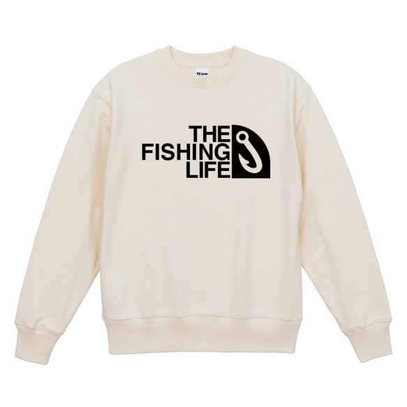 【THE FISHING LIFE】釣り フィッシング パロディ スウェット パーカー ギフト プレゼント 6枚目の画像