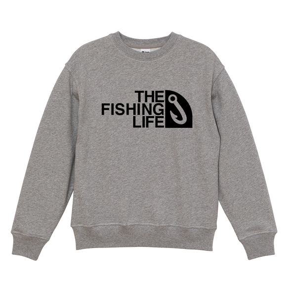 【THE FISHING LIFE】釣り フィッシング パロディ スウェット パーカー ギフト プレゼント 5枚目の画像