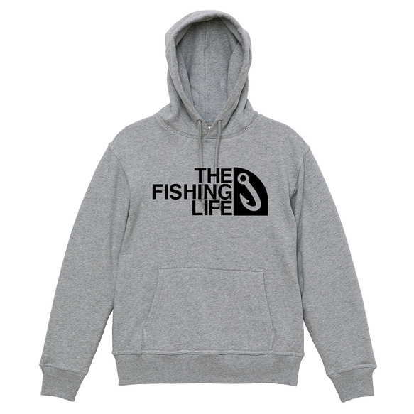 【THE FISHING LIFE】釣り フィッシング パロディ スウェット パーカー ギフト プレゼント 13枚目の画像
