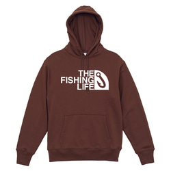【THE FISHING LIFE】釣り フィッシング パロディ スウェット パーカー ギフト プレゼント 18枚目の画像