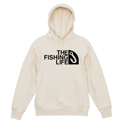 【THE FISHING LIFE】釣り フィッシング パロディ スウェット パーカー ギフト プレゼント 14枚目の画像