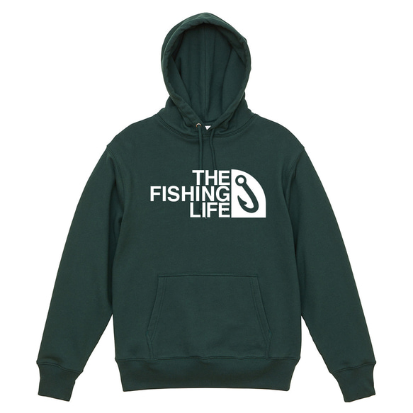 【THE FISHING LIFE】釣り フィッシング パロディ スウェット パーカー ギフト プレゼント 17枚目の画像