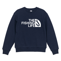 【THE FISHING LIFE】釣り フィッシング パロディ スウェット パーカー ギフト プレゼント 7枚目の画像