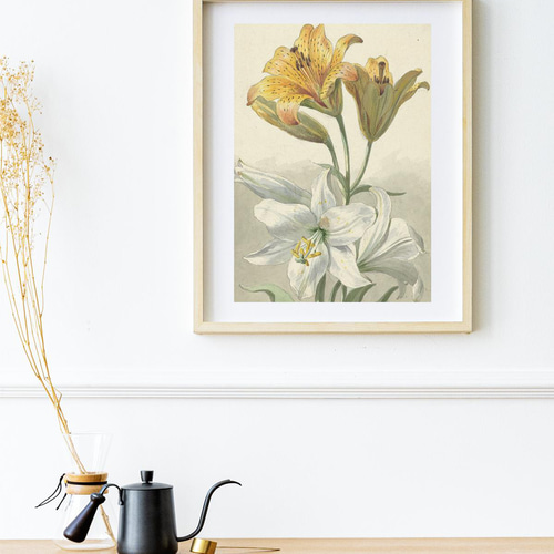 値下げ交渉あり。超美品！金箔でユリの花　アクリル画　絵画 m86251005601_1.jpg?1635578245