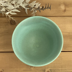 小さめな　めし茶碗　青銅色　⋰⋱⋰⋱⋰⋱波模様　 2枚目の画像