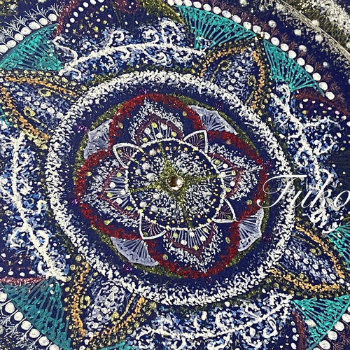 絵画】星鏡《メッセージ/ポストカード付》曼荼羅アート エネルギー