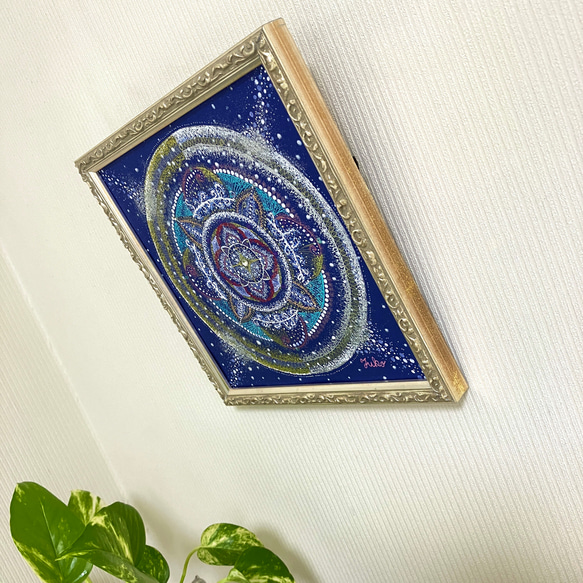 【絵画】星鏡《ポストカード+おまけ付》点描　曼荼羅アート　宇宙　エネルギー 14枚目の画像